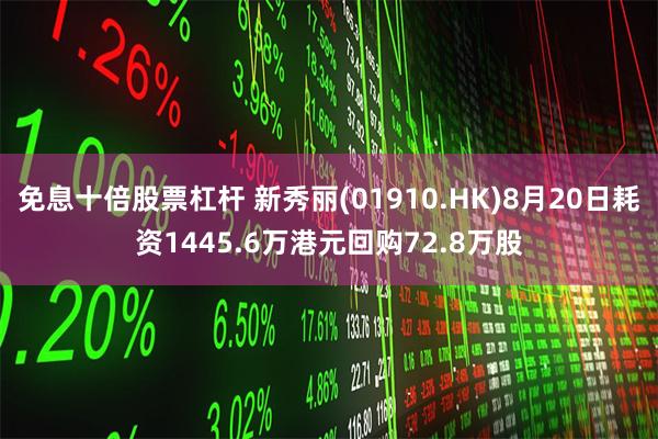 免息十倍股票杠杆 新秀丽(01910.HK)8月20日耗资1445.6万港元回购72.8万股