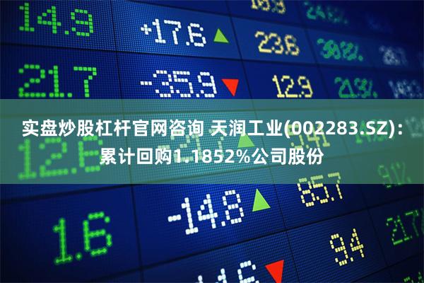实盘炒股杠杆官网咨询 天润工业(002283.SZ)：累计回购1.1852%公司股份