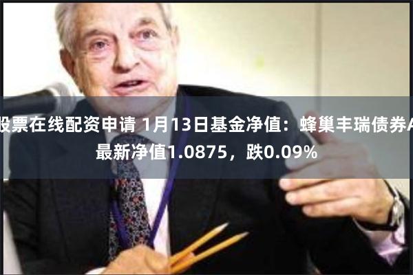 股票在线配资申请 1月13日基金净值：蜂巢丰瑞债券A最新净值1.0875，跌0.09%